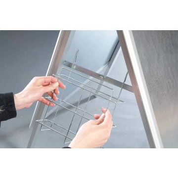 Panier d'accrochage à prospectus - A4 - Argent : FRANKEN Visuel