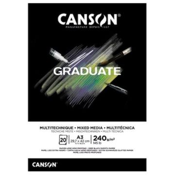 Photo CANSON :  Bloc pour croquis A4 - XL Dessin noir - 400039086