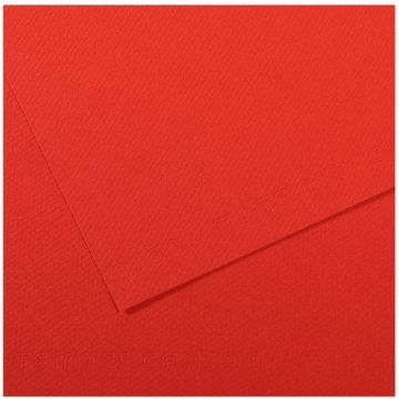 Feuille de papier dessin Mi-teintes - Rouge coquelicot - 500 x 650 mm : CANSON Visuel