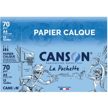 Papier Calque 90 g - A4 CANSON Lot de 12 feuille
