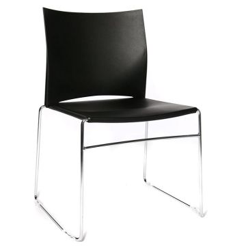 Chaise de Bureau ou Visiteurs - Noir - Lot de 4 : TOPSTAR W-Chair image