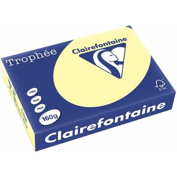 Ramette de papier Trophée de 250 feuilles A4 160g - Jaune canari : CLAIREFONTAINE Visuel