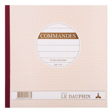COMMANDE Carnet autocopiant Tripli - 210 x 210 mm Le Dauphin 1173D