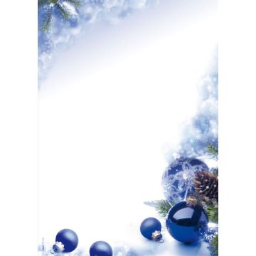 Papier à motif de Noël - Harmonie Bleue - Lot de 100 feuilles : SIGEL image