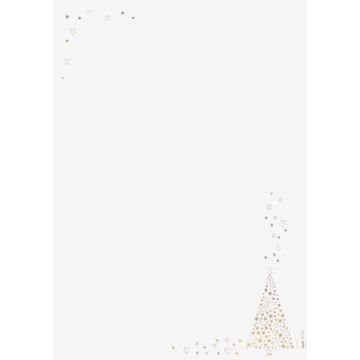 Papier à motif de Noël - Arbre Doré - Lot de 100 feuilles : SIGEL image