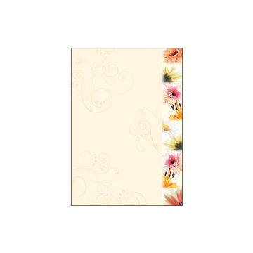 SIGEL DP788 : Lot de 50 feuilles de papier - Style de fleurs