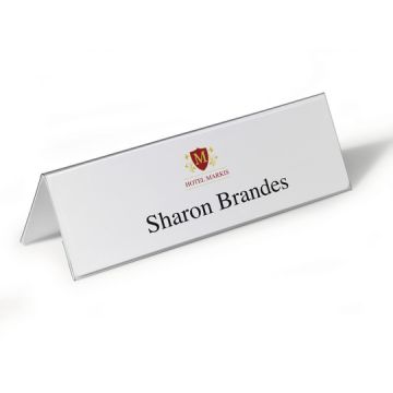 Photo DURABLE 8053-19  25 chevalets porte-nom 297 x 105 mm - Transparent