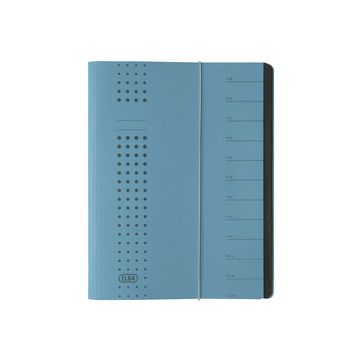 ELBA 400001035 : Trieur à élastique 12 compartiments - Bleu