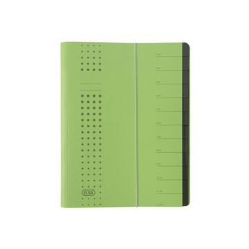 ELBA 400001994 : Trieur à élastique 12 compartiments - Vert