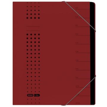 ELBA 400001990 : Trieur à élastique 12 compartiments - Bordeaux