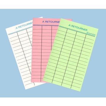 Fiches Bibliothèques - Blanc - A retourner ELVE B753 Lot de 100 image