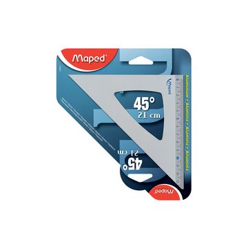 120421 MAPED : Équerre en aluminium - Hypoténuse de 210 mm - 45°