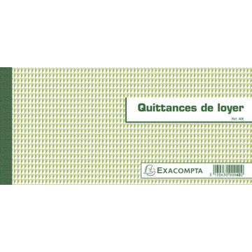 Carnet à souche  Quittance de loyer 40E EXACOMPTA 