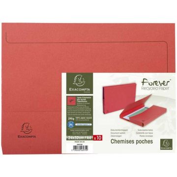 Chemises à poche - Rouge EXACOMPTA Forever Lot de 10 Image