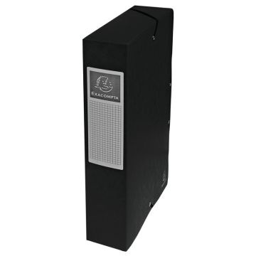 Boîte de classement Carte lustrée - Dos 60 mm - Noir EXACOMPTA Visuel