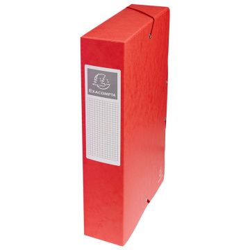 Boîte de classement Carte lustrée - Dos 60 mm - Rouge EXACOMPTA Image