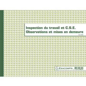 Registre CSE et Inspection du travail EXACOMPTA 6615E