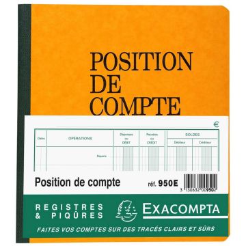 EXACOMPTA 950E : Position de compte - 210 x 190 mm Visuel