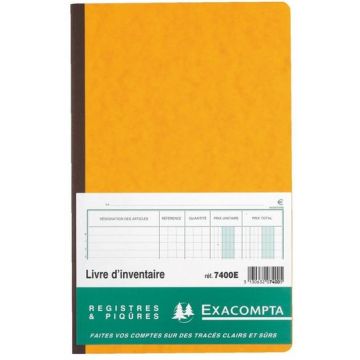 Livre d'inventaire 7400E EXACOMPTA Registre comptable