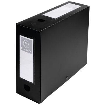 Boîte de classement à pression - Dos 100 mm - Noir : EXACOMPTA Image
