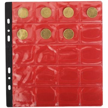 Lot de 3 feuilles numismatiques - 20 cases - Diamètre 40 mm EXACOMPTA Exemple