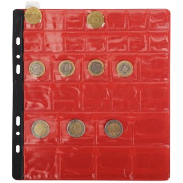 Lot de 3 feuilles numismatiques - 32 cases - Diamètre 20 à 40 mm EXACOMPTA Visuel