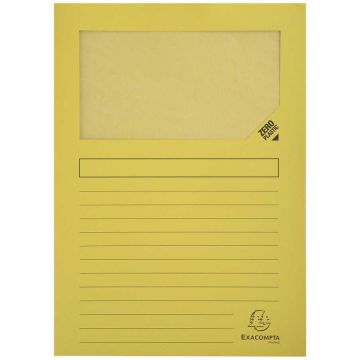 Lot de 100 Chemises à fenêtre - Jaune : EXACOMPTA Forever Visuel