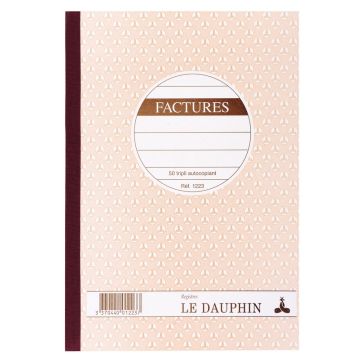 FACTURE carnet autocopiant Tripli - 210 x 148 mm Dauphin 1223D Modèle