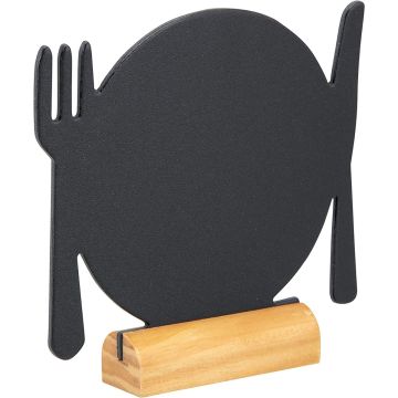 Ardoise de Table - Forme Assiette : SECURIT Silhouette (FBT-PLATE)