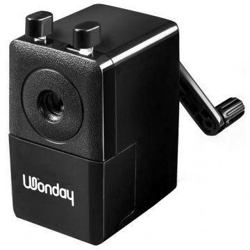 Taille-crayons 1 trou - A manivelle - Noir WONDAY FTC500071 Image