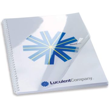 Plat de Couverture pour Reliure A4 - PVC 0,24 mm - Transparent : GBC Lot de 100 Visuel