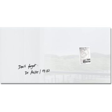 SIGEL : Tableau magnétique en verre - 910 x 460 mm - GL146 - Blanc