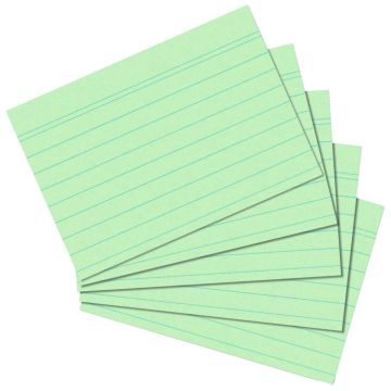 Lot de 100 Fiches Bristol lignées - 105 x 148 mm - Vert : HERLITZ Visuel