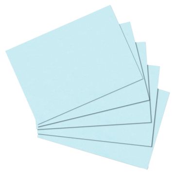 Lot de 100 Fiches Bristol unies - 148 x 210 mm - Bleu : HERLITZ Visuel