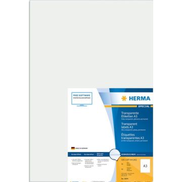 HERMA Étiquettes transparentes A3 - 297 x 420 mm 8694