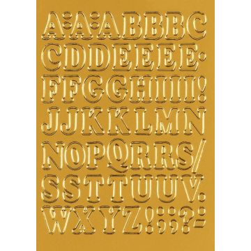 HERMA 4183 : Etiquettes à lettres autocollantes - Or / Or - 12 mm