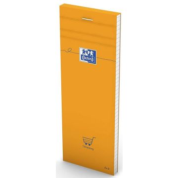 Photo OXFORD : Bloc-notes quadrillé Liste Achats 74 x 210 mm - A5