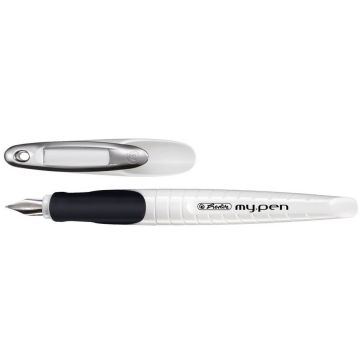 Photo Stylo plume My Pen - Droitier - Blanc / Noir HERLITZ