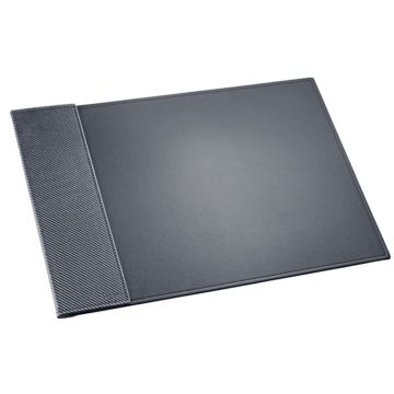 Photo Sous-mains - 450 x 650 mm - Cuir Noir - Coutures noires LAUFER Concerto