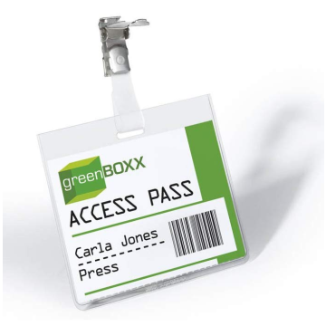 Photo DURABLE :  Lot de 25  badges horizontaux avec clip - 60 x 90 mm