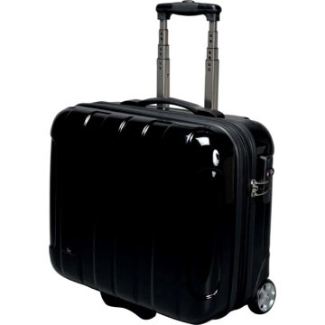 Valise avec Trolley en polycarbonate - OVERNIGHT Noir : JSA Photo