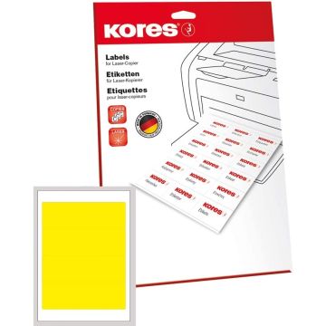 Etiquettes Dos de classeur - 61 x 192 mm - Jaune : KORES Lot de 100 Image