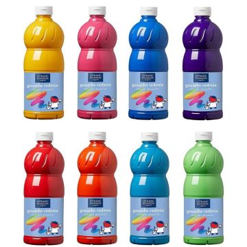 Gouaches liquides 1000 ml Assortiment de couleurs LEFRANC
