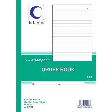 LIGNE Carnet autocopiant Tripli - 297 x 210 mm Manifold 22138 Elve Modèle