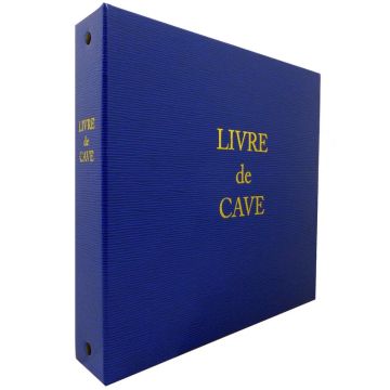 ELVE 601 : Livre de cave Bleu Etiquette bouteille de vin