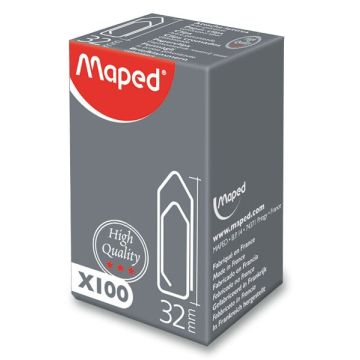 Photo Trombones 32 mm Acier galvanisé MAPED 032060