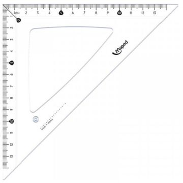 Equerre Cristal - Hypoténuse de 210 mm MAPED