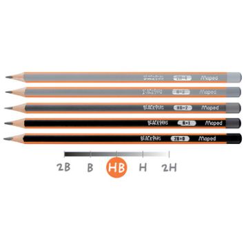 MAPED : Lot de  12 crayons Black'peps - B