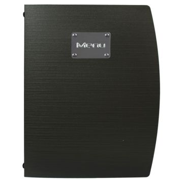 Protège-menus A4 en plastique - Noir : SECURIT Rio Menu Visuel