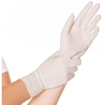 Boite de 100 Gants jetables en Nitrile Blanc - Taille S : HYGOSTAR Visuel